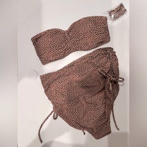 Maternity Swim Set in Mauve Brown